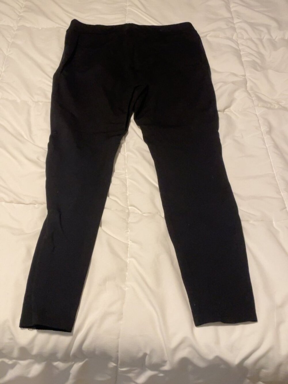 A New Day Black Stretch Skinny Ankle Dress Pants Side Zip Large